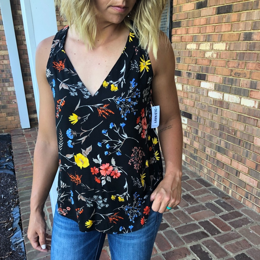 Old navy blue tank top
